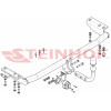 V-303 STEINHOF Фаркоп на Volvo S60 седан 2000-2010. Требуется подрезка бампера. Тип шара: A. Нагрузки: 1600/85 кг, масса фаркопа 15,8 кг (без электрики в комплекте)