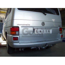 V027A GALIA Полностью оцинкованный фаркоп на Volkswagen T4: Transporter/Caravelle/Multivan 1990-2003, включая 4WD. Тип шара: A. Установка без снятия и выреза бампера. Нагруз