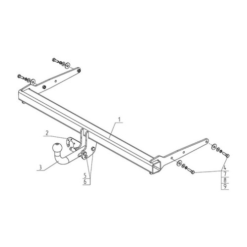 VW 35 AVTOS Фаркоп на Volkswagen Tiguan 2007-2016, Tiguan 2 2016-2024, Audi Q3 2011-2018. Необходима значительная подрезка бампера. Тип шара: A. Нагрузки: 2500/100 кг, масса фаркопа 15,5 кг (без электрики в комплекте)