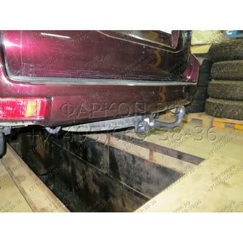 T-163 STEINHOF Фаркоп на Toyota Land Cruiser Prado 3 двери (J125) 2003-2009. Требуется подрезка бампера. Тип шара: A. Нагрузки: 3500/140 кг, масса фаркопа 5 кг (без электрики в комплекте)
