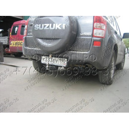 FA 0375-E Бизон Фаркоп на Suzuki Grand Vitara II 5 дверей 2005-2015. Требуется подрезка бампера. Тип шара: E (легкосъемный шар под квадрат). Нагрузки: 2600/120 кг. Не 
