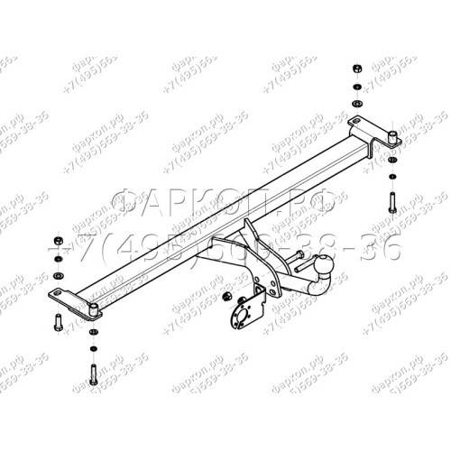 CE 01 AVTOS Фаркоп на Chery Amulet 2006-2010. Необходима подрезка бампера. Тип шара: A. Нагрузки: 750/50 кг, масса фаркопа 16,5 кг (без электрики в комплекте)