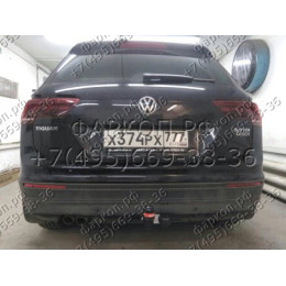 2155-A ORIS Фаркоп на Skoda Kodiaq 2017-2023, Volkswagen Tiguan II 2016-2024, Skoda Karoq 2017-, Seat Ateca 2016- без выреза в бампере. Тип шара: A. Нагрузки: 2530/100 кг, масса фаркопа 18 кг (без