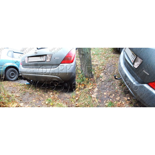 4351-A ORIS Фаркоп на Nissan Murano 2005-2008 без выреза в бампере. Тип шара: A. Нагрузки: 1500/80 кг, масса фаркопа 18 кг (без электрики в комплекте)