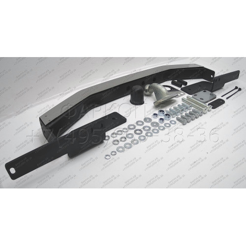 3090-FL ORIS Тюнинговый фаркоп с металлической накладкой на Toyota Land Cruiser Prado J150 2010-2023, Lexus GX460 2010-2014 без выреза в бампере. Тип шара: F. Нагрузки: 2000/120 кг, масса фаркопа 21 кг (без электрики в комплекте)