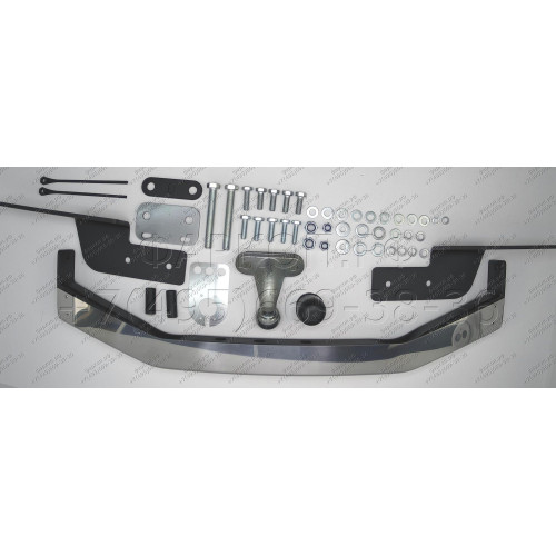 3090-FL ORIS Тюнинговый фаркоп с металлической накладкой на Toyota Land Cruiser Prado J150 2010-2023, Lexus GX460 2010-2014 без выреза в бампере. Тип шара: F. Нагрузки: 2000/120 кг, масса фаркопа 21 кг (без электрики в комплекте)