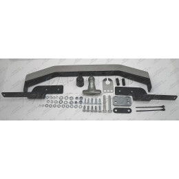 3090-FL ORIS Тюнинговый фаркоп с металлической накладкой на Toyota Land Cruiser Prado J150 2010-2023, Lexus GX460 2010-2014 без выреза в бампере. Тип шара: F. Нагрузки: 2000/120 кг