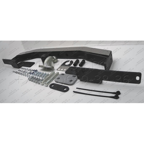 3090-FL ORIS Тюнинговый фаркоп с металлической накладкой на Toyota Land Cruiser Prado J150 2010-2023, Lexus GX460 2010-2014 без выреза в бампере. Тип шара: F. Нагрузки: 2000/120 кг, масса фаркопа 21 кг (без электрики в комплекте)