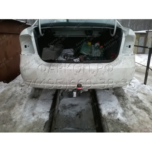 2193-A ORIS Фаркоп на Volkswagen Polo седан 2010-2020, Volkswagen Polo лифтбек 2020-. Необходима подрезка бампера. Тип шара: A. Нагрузки: 1000/75 кг, масса фаркопа 13 кг (без электрики в комплекте)