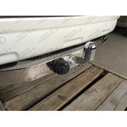 3090-FL ORIS Тюнинговый фаркоп с металлической накладкой на Toyota Land Cruiser Prado J150 2010-2023, Lexus GX460 2010-2014 без выреза в бампере. Тип шара: F. Нагрузки: 2000/120 кг