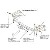 4351-A ORIS Фаркоп на Nissan Murano 2005-2008 без выреза в бампере. Тип шара: A. Нагрузки: 1500/80 кг, масса фаркопа 18 кг (без электрики в комплекте)