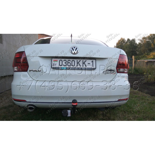 2193-A ORIS Фаркоп на Volkswagen Polo седан 2010-2020, Volkswagen Polo лифтбек 2020-. Необходима подрезка бампера. Тип шара: A. Нагрузки: 1000/75 кг, масса фаркопа 13 кг (без электрики в комплекте)