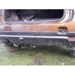 1429-A ORIS Фаркоп на Renault Duster 2012-2015. Необходима подрезка бампера. Тип шара: A. Нагрузки: 1500/75 кг, масса фаркопа 18 кг (без электрики в комплекте)