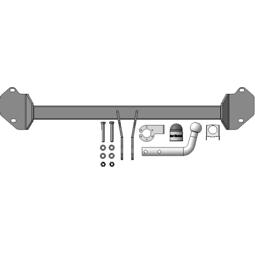90204-A MOTODOR Фаркоп с оцинкованным шаром на MINI Countryman 2017-2024, MINI Clubman 2015-2024, BMW X2 F39 2018-2024, BMW X1 F48 2015-2022, BMW 2-Series Active Tourer F45 09/2014-2021, BMW 2-Series Gran Tourer F46 05/2015-2021. Необходима подрезка тепло