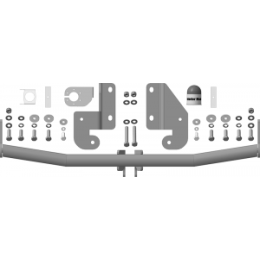 90910-A MOTODOR Фаркоп с оцинкованным шаром на Hyundai Solaris седан/хетчбек 2010-2017 (необходима подрезка бампера), Kia Rio III седан/хетчбек 2011-2017 (необходима по