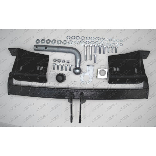 91001-A MOTODOR Фаркоп с оцинкованным шаром на Kia Sportage 2010-2015, Hyundai ix35 2010-2015 без выреза бампера. Тип шара: A. Нагрузки 1500/75 кг, масса фаркопа 19,2 кг (без электрики в комплекте)