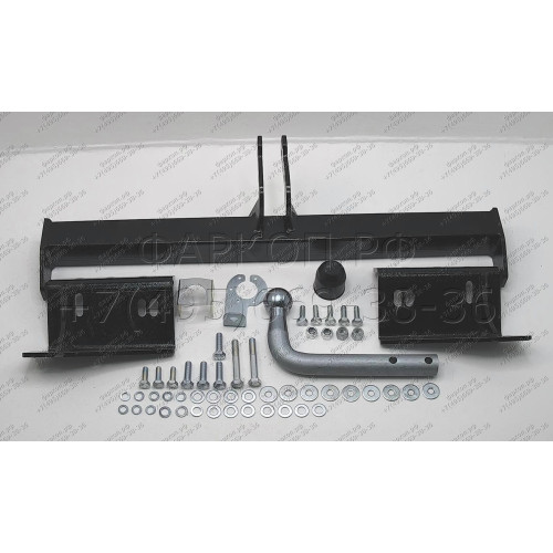 91001-A MOTODOR Фаркоп с оцинкованным шаром на Kia Sportage 2010-2015, Hyundai ix35 2010-2015 без выреза бампера. Тип шара: A. Нагрузки 1500/75 кг, масса фаркопа 19,2 кг (без электрики в комплекте)
