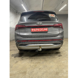 91008-A MOTODOR Фаркоп с оцинкованным шаром на Kia Sorento 2020-, Hyundai Santa Fe IV рестайлинг 2021-2023. Необходима подрезка бампера. Тип шара: A. Нагрузки: 2000/100 кг, ма