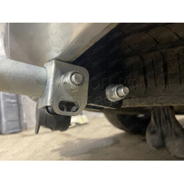 91008-A MOTODOR Фаркоп с оцинкованным шаром на Kia Sorento 2020-, Hyundai Santa Fe IV рестайлинг 2021-2023. Необходима подрезка бампера. Тип шара: A. Нагрузки: 2000/100 кг, ма