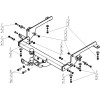 91716-FE MOTODOR Фаркоп с оцинкованным шаром на Renault Master FWD (передний привод) 2010-2014, 2014-, Nissan NV400 FWD (передний привод) 2011-, Opel Movano FWD (передний привод) 2010- без выреза в бампере. Тип шара: FE. Нагрузки 3000/100 кг, масса фаркоп