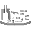 92508-A MOTODOR Фаркоп с оцинкованным шаром на Toyota Land Cruiser Prado J150 2009-2023, Lexus GX 2010-2013 без выреза в бампере. Тип шара: A. Нагрузки: 1500/75 кг, масса фаркопа 16,9 кг (без электрики в комплекте)