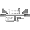 94204-A MOTODOR Фаркоп с оцинкованным шаром на Belgee X70 2024-, Geely Atlas Pro 2021-2024 без выреза в бампере. Тип шара: A. Нагрузки: 1500/75 кг, масса фаркопа 15,1 кг (без электрики в комплекте)