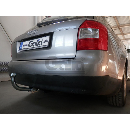A036A GALIA Полностью оцинкованный фаркоп на Audi A4 седан/универсал (Avant) 2000-2007, включая 4WD (Quattro), SEAT Exeo седан/универсал 2009-2013. Подрозетник убирается за бампер. Тип шара: A. Невидимый вырез бампера. Нагрузки: 2100/100 кг, масса фаркопа