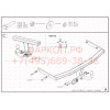 A045C GALIA Полностью оцинкованный фаркоп на Audi A3 Sportback хетчбек 5 дверей 2004-2008, 2008-2013. Тип шара: C (горизонтальный съемный). Подрезка бампера. Нагрузки: 1600/75 кг, масса фаркопа 16,37 кг