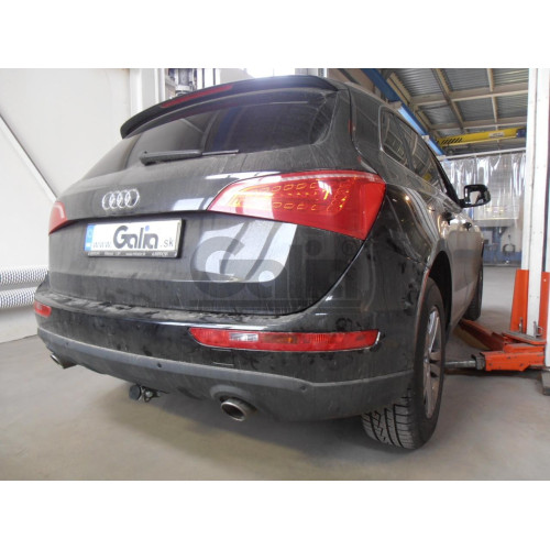 A046A GALIA Полностью оцинкованный фаркоп на Audi Q5 2008-2016. Подрозетник убирается за бампер. Тип шара: A. Невидимый вырез бампера. Нагрузки: 2400/80 кг, масса фаркопа 18,42 кг