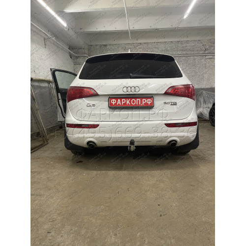 A046A GALIA Полностью оцинкованный фаркоп на Audi Q5 2008-2016. Подрозетник убирается за бампер. Тип шара: A. Невидимый вырез бампера. Нагрузки: 2400/80 кг, масса фаркопа 18,42 кг