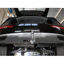 A050A GALIA Полностью оцинкованный фаркоп на Audi Q5 2017-2024, Audi Q5 Sportback 2021-2024. Подрозетник убирается за бампер. Тип шара: A. Невидимый вырез бампера. Наг