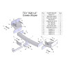 A201-A Лидер-плюс ТСУ для Acura MDX 2006-2013 без выреза бампера. Нагрузки: 1500/75 кг, масса фаркопа 19,66 кг (без электрики в комплекте)
