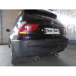 B014C GALIA Полностью оцинкованный фаркоп на BMW X3 E83 2004-2010. Подрозетник убирается за бампер. Тип шара: C (горизонтальный съемный). Установка без выр