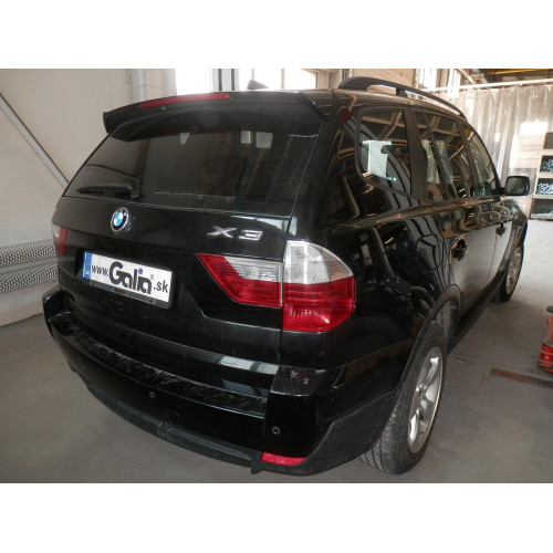 B014C GALIA Полностью оцинкованный фаркоп на BMW X3 E83 2004-2010. Подрозетник убирается за бампер. Тип шара: C (горизонтальный съемный). Установка без выреза бампера. Нагрузки: 2000/100 кг, масса фаркопа 12,17 кг