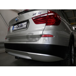 B019A GALIA Полностью оцинкованный фаркоп на BMW X3 F25 2010-2017, BMW X4 F26 2014-2018, кроме моделей с M-пакетом. Подрозетник убирается за бампер. Тип шара: A. Уста