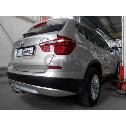 B019A GALIA Полностью оцинкованный фаркоп на BMW X3 F25 2010-2017, BMW X4 F26 2014-2018, кроме моделей с M-пакетом. Подрозетник убирается за бампер. Тип шара: A. Уста