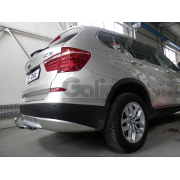 B019A GALIA Полностью оцинкованный фаркоп на BMW X3 F25 2010-2017, BMW X4 F26 2014-2018, кроме моделей с M-пакетом. Подрозетник убирается за бампер. Тип шара: A. Уста