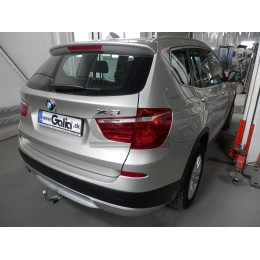 B019A GALIA Полностью оцинкованный фаркоп на BMW X3 F25 2010-2017, BMW X4 F26 2014-2018, кроме моделей с M-пакетом. Подрозетник убирается за бампер. Тип шара: A. Уста