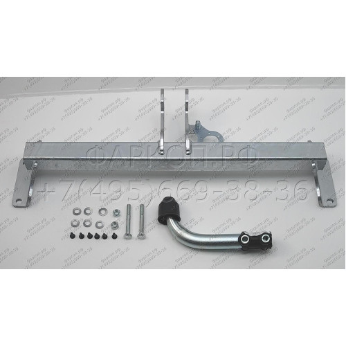 B019A GALIA Полностью оцинкованный фаркоп на BMW X3 F25 2010-2017, BMW X4 F26 2014-2018, кроме моделей с M-пакетом. Подрозетник убирается за бампер. Тип шара: A. Установка без выреза бампера. Нагрузки: 2400/100 кг, масса фаркопа 12,32 кг