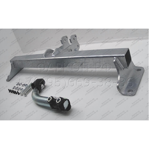 B019A GALIA Полностью оцинкованный фаркоп на BMW X3 F25 2010-2017, BMW X4 F26 2014-2018, кроме моделей с M-пакетом. Подрозетник убирается за бампер. Тип шара: A. Установка без выреза бампера. Нагрузки: 2400/100 кг, масса фаркопа 12,32 кг