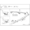 C036C GALIA Полностью оцинкованный фаркоп на Citroen C2 2003-2009. Тип шара: C (горизонтальный съемный). Установка без снятия и выреза бампера. Нагрузки: 1000/27 кг, масса фаркопа 16,36 кг