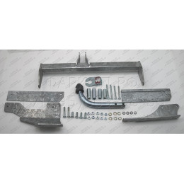 C049A GALIA Полностью оцинкованный фаркоп на Chevrolet Aveo седан 2002-2012, Daewoo Kalos седан 2002-2012, Chevrolet Nexia 2020-. Тип шара: A. Установка без снятия и выреза бампе