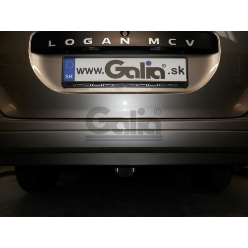 D047A GALIA Полностью оцинкованный фаркоп на Dacia Logan II универсал/фургон/пикап 2013-2021. Подрозетник убирается за бампер. Тип шара: A. Установка без снятия и выреза бампера. Нагрузки: 1300/75 кг, масса фаркопа 14,62 кг