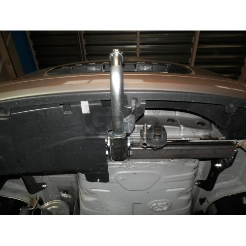 D047A GALIA Полностью оцинкованный фаркоп на Dacia Logan II универсал/фургон/пикап 2013-2021. Подрозетник убирается за бампер. Тип шара: A. Установка без снятия и выреза бампера. Нагрузки: 1300/75 кг, масса фаркопа 14,62 кг
