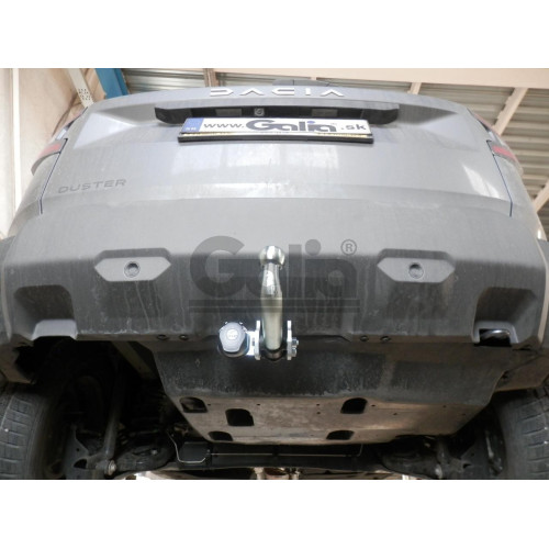 D055A GALIA Полностью оцинкованный фаркоп на Renault Duster 2024-, Dacia Duster 2024-, Dacia Bigster 2025-, Renault Bigster 2025-. Тип шара: A. Невидимый вырез бампера. Нагрузки: 1700/80 кг, масса фаркопа 14,42 кг