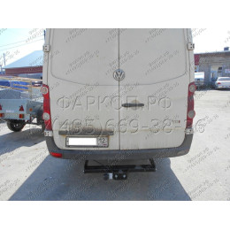 MB 04 AVTOS Фаркоп на Mercedes Sprinter фургон со ступенькой 2006-, Volkswagen Crafter фургон со ступенькой 2006-2017 без подрезки бампера. Тип шара: F. Нагрузки: 2500/100 кг, 