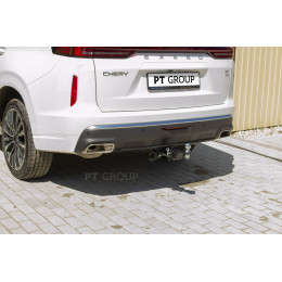 EVX-20-991122.00 PT GROUP Фаркоп на Exeed VX 2022- без подрезки бампера. Тип шара: E (легкосъемный шар под квадрат). Нагрузки: 1500/50 кг, масса фаркопа 17,4 кг (без эл