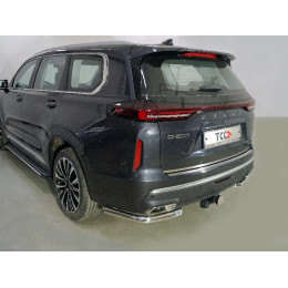 TCU00297 ТСС Фаркоп на Exeed VX 2021-. Требуется подрезка бампера. Тип шара: E (шаровый узел под американский квадрат). Нагрузки: 1800/100 кг