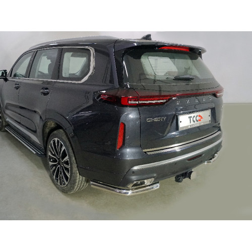 TCU00297 ТСС Фаркоп на Exeed VX 2021-. Требуется подрезка бампера. Тип шара: E (шаровый узел под американский квадрат). Нагрузки: 1800/100 кг