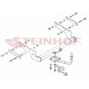 F-261 STEINHOF Фаркоп на Ford Mondeo седан/хетчбек 5 дверей 10/2000-06/2007. Требуется подрезка бампера. Тип шара: H (сварное крепление шара). Нагрузки: 2000/80 кг, масса фаркопа 17,2 кг (без электрики в комплекте)